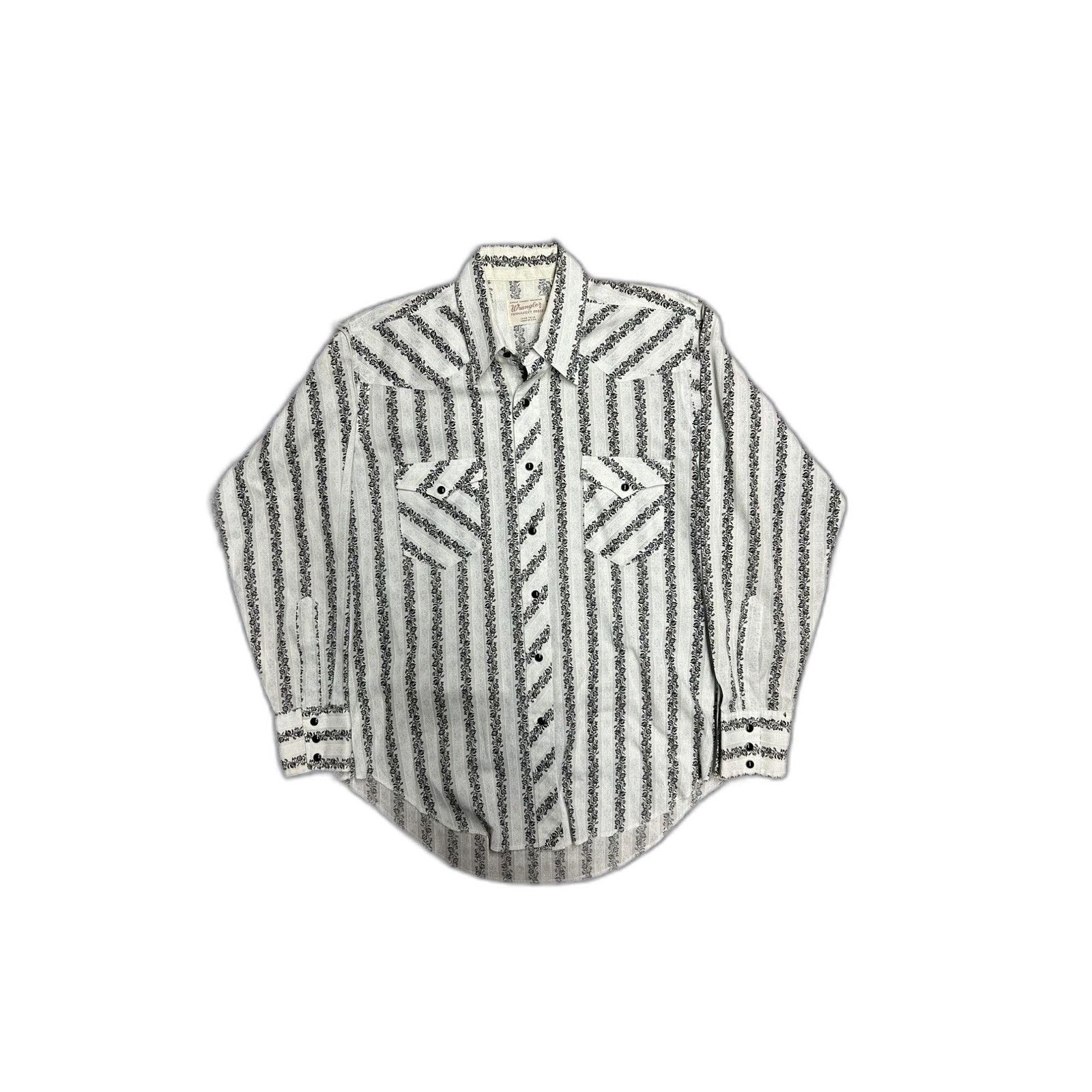 Wrangler Vintage 70s Wrangler Western Pearl Snap Shirt Mens L Rose Pr Size US L / EU 52-54 / 3 - 1 Thumbnail