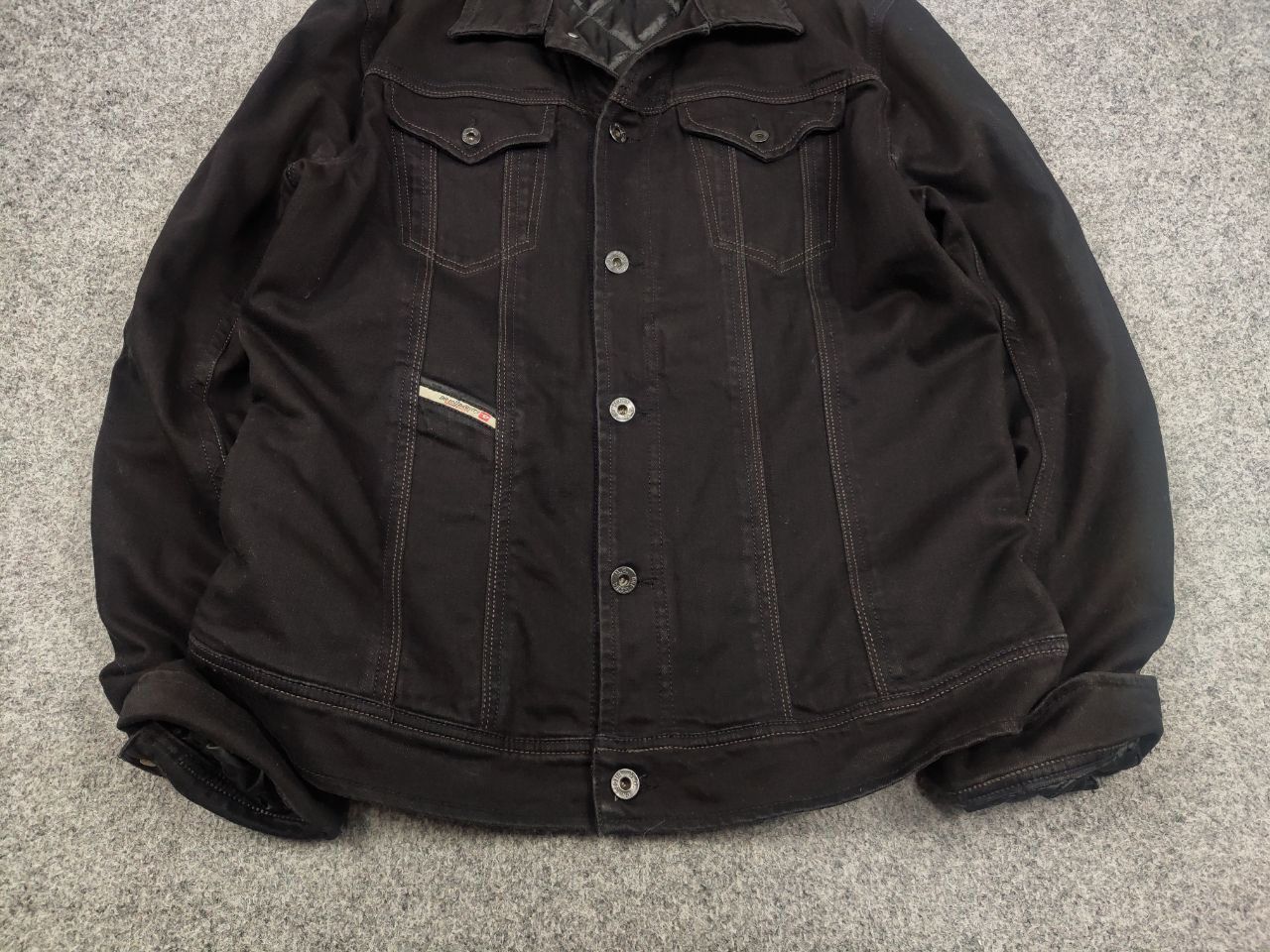 Diesel Diesel Industry Warm men's Black Denim Jacket Vintage style Size US XL / EU 56 / 4 - 9 Thumbnail