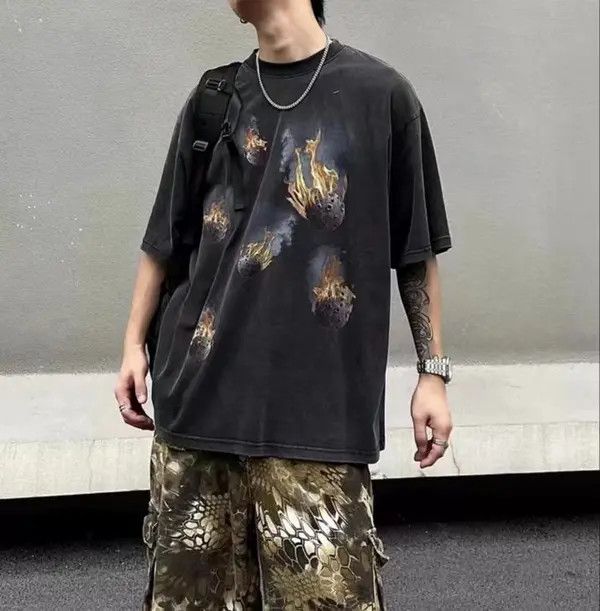Vintage Noriko x naga Retro Hip Hop Loose Casual T-Shirt Size US M / EU 48-50 / 2 - 5 Thumbnail