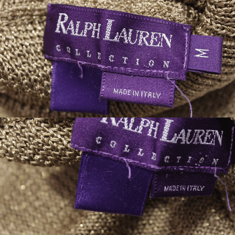 Ralph Lauren Purple Label Golden Knit Dress Size M / US 6-8 / IT 42-44 - 8 Thumbnail