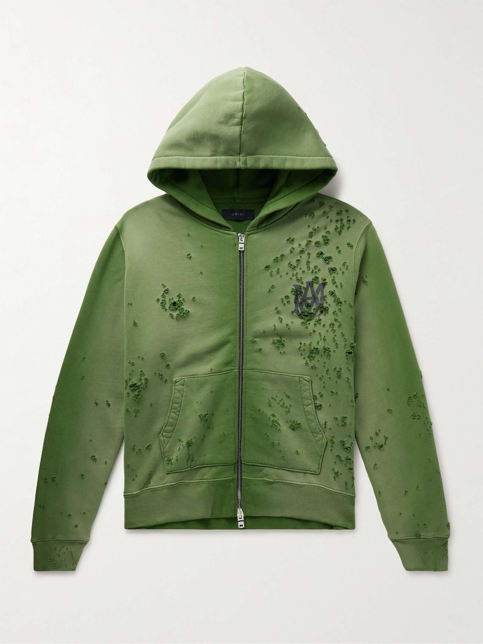 Amiri oc11z0225 Shotgun Hoodie in Green Size US XL / EU 56 / 4 - 1 Thumbnail