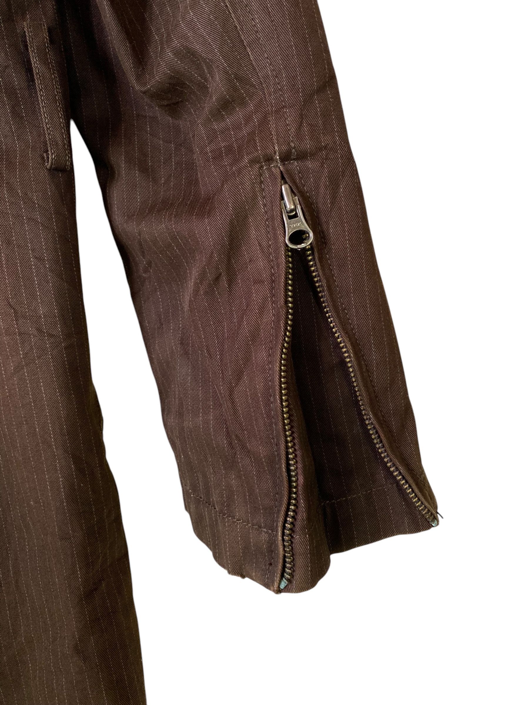 Designer Custom culture pinstripe double zipper coat Size US S / EU 44-46 / 1 - 8 Thumbnail