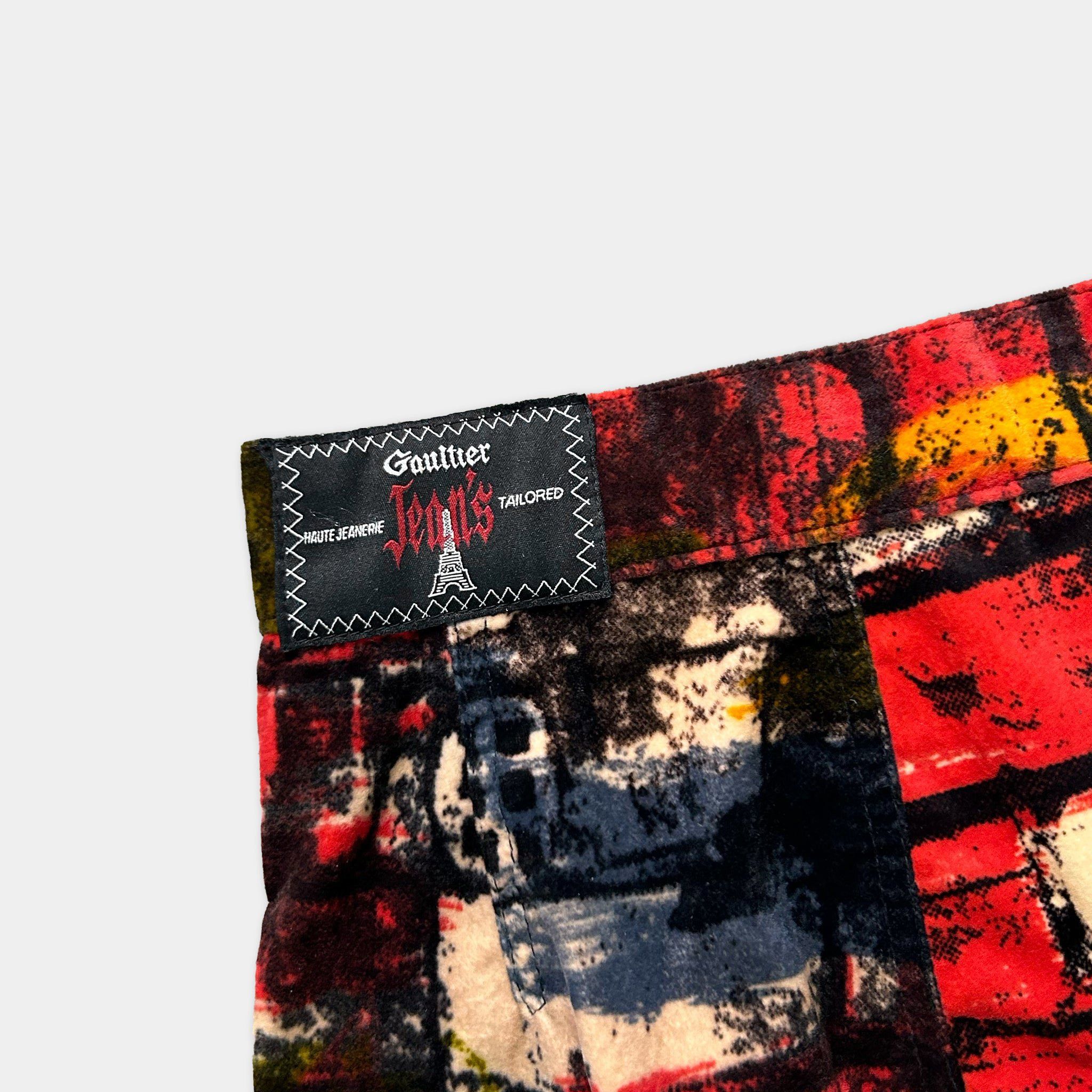 Jean Paul Gaultier Jean Paul Gaultier 1996 Flag Fight Racism Skirt Size 42" / US 20 - 4 Thumbnail