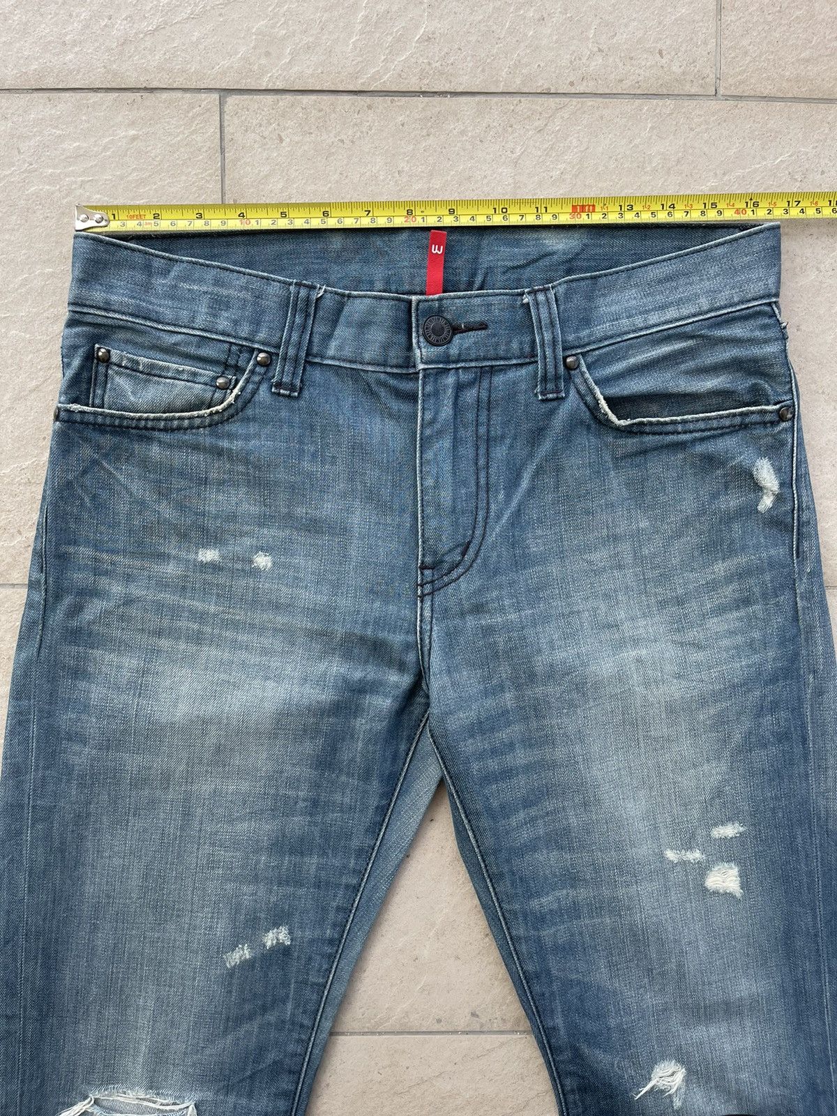 Japanese Brand 🔥Japanese Brands Uniqlo Distressed Denim W33🔥 Size US 33 - 5 Thumbnail