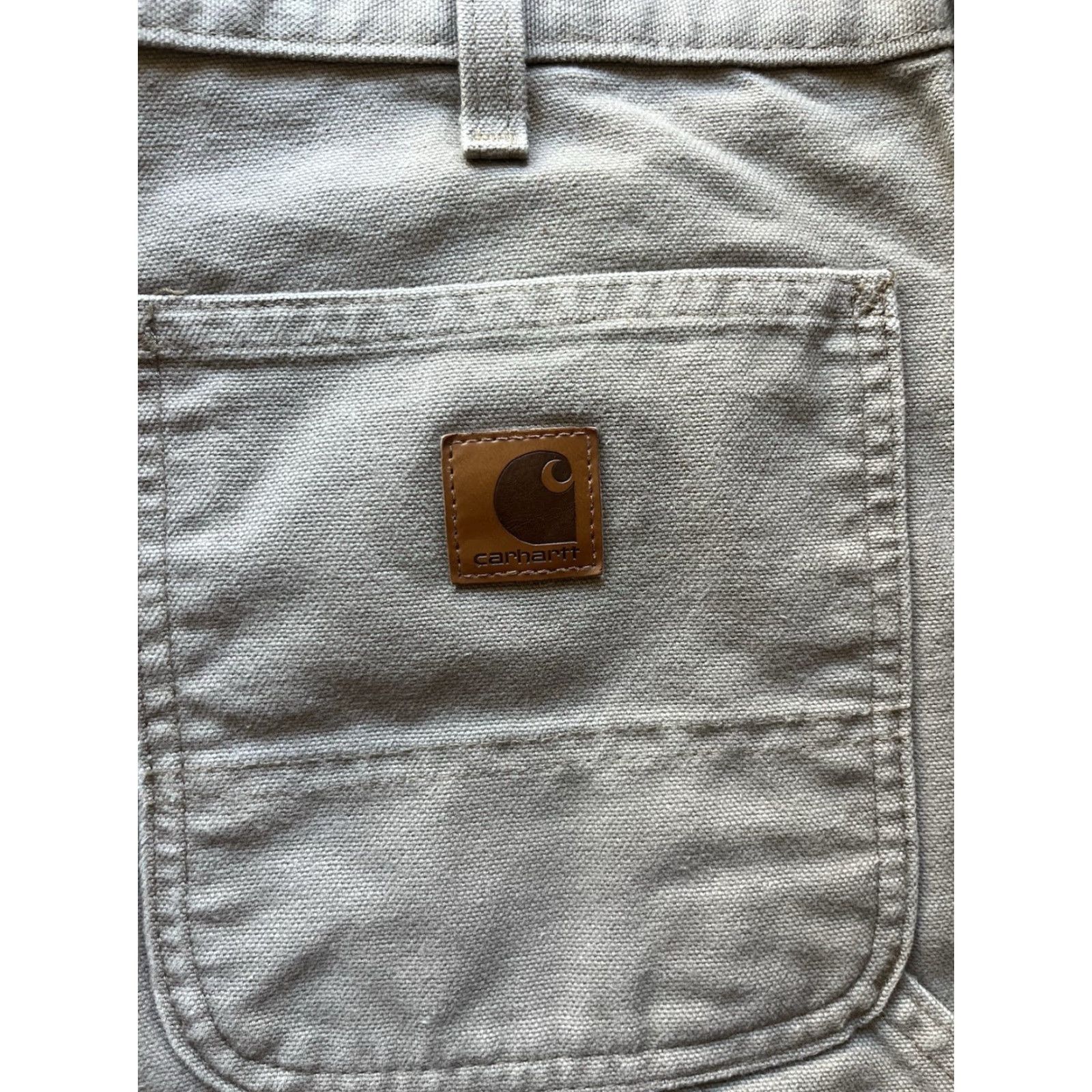 Carhartt VINTAGE Carhartt Shorts Beige Sand Solid 36 Cargo Relaxed Workwear Cut-Off Men’s Shorts Sand Beige Cargo 90s Grunge Outdoor Mens Size US 36 / EU 52 - 6 Thumbnail
