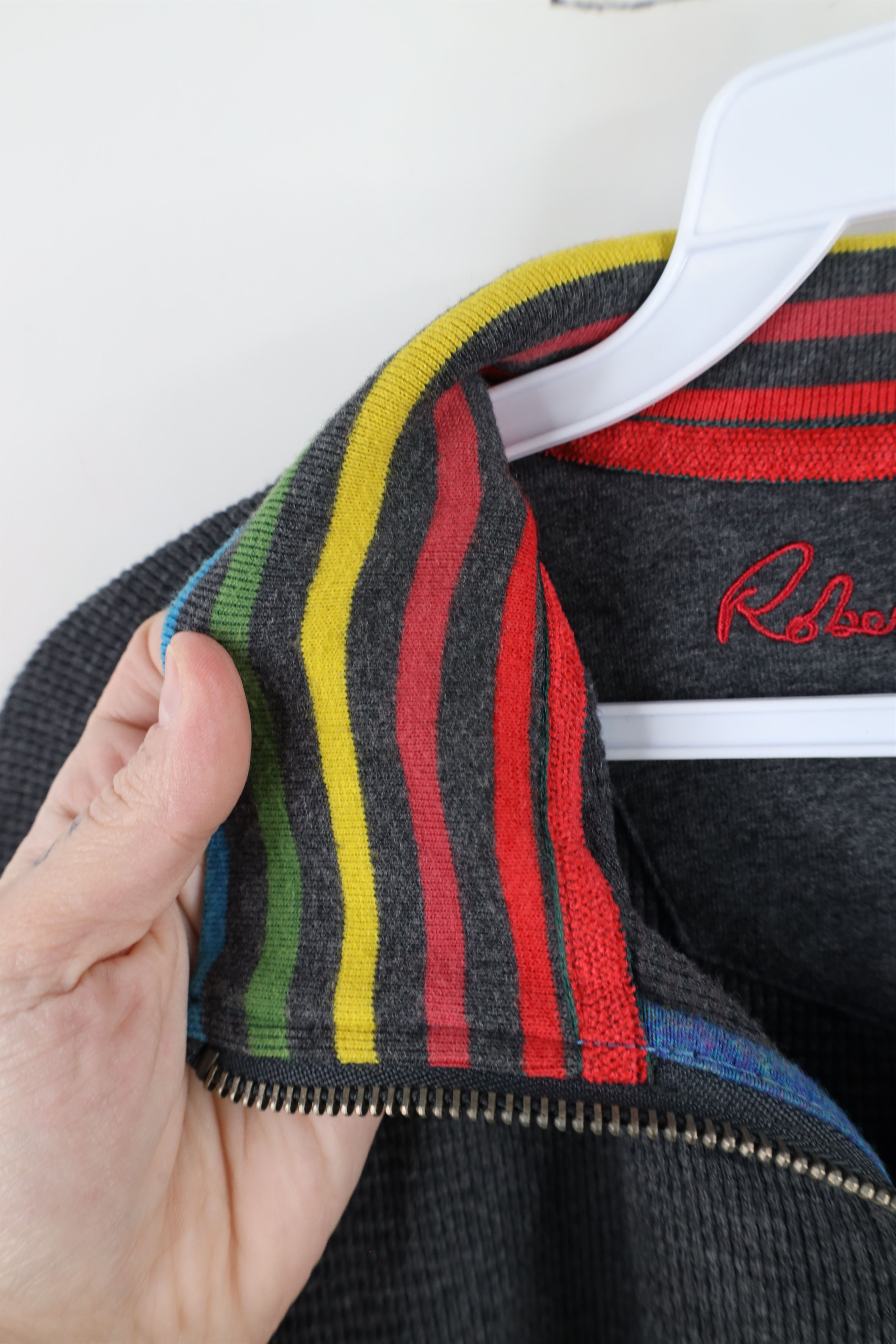 Robert Graham × Vintage Robert Graham Thermal Waffle Knit Half Zip Pullover Sweater Size US L / EU 52-54 / 3 - 9 Thumbnail