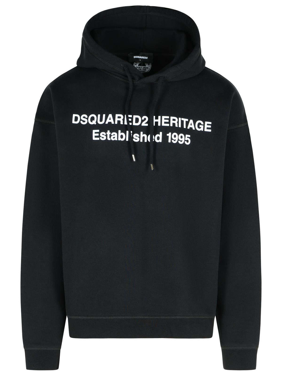 Dsquared2 DSQUARED2 Black Cotton Sweatshirt Size US XL / EU 56 / 4 - 1 Thumbnail