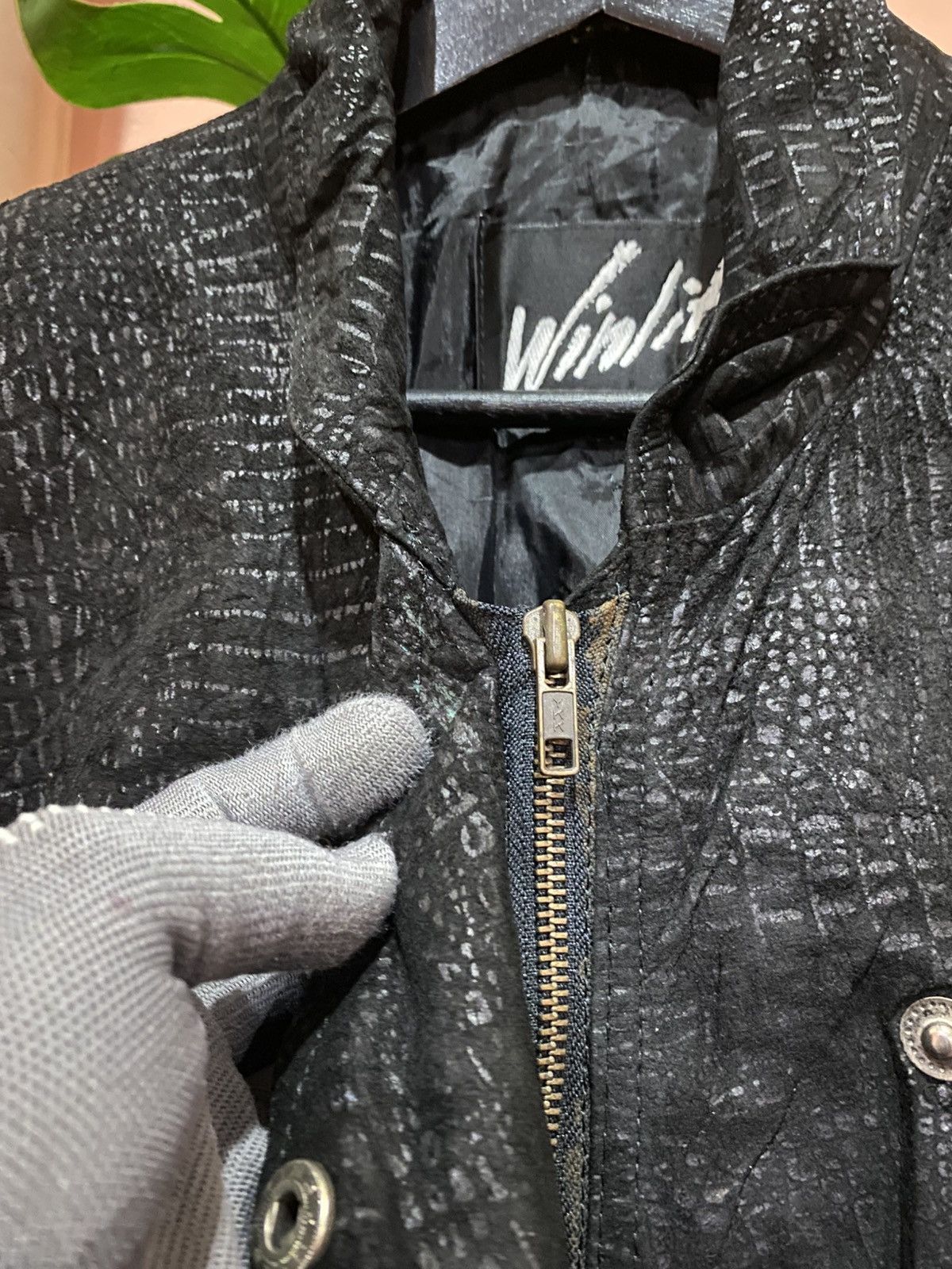 Other Vintage Winlit Genuine Leather Black Embossed Pattern Jacket Size US M / EU 48-50 / 2 - 11 Thumbnail