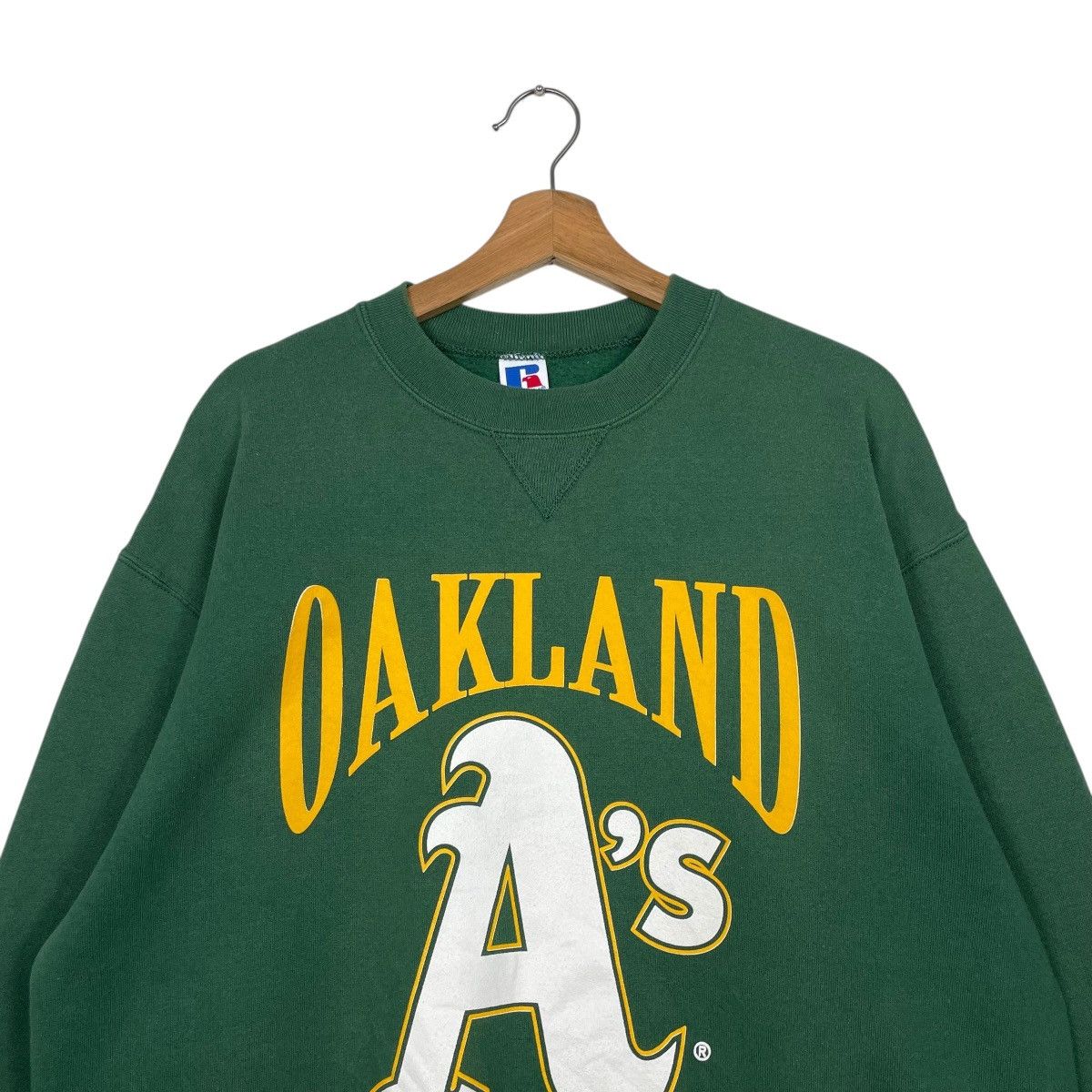 Russell Athletic Vintage 90s Oakland Athletics Green Swestshirt Size US L / EU 52-54 / 3 - 2 Thumbnail