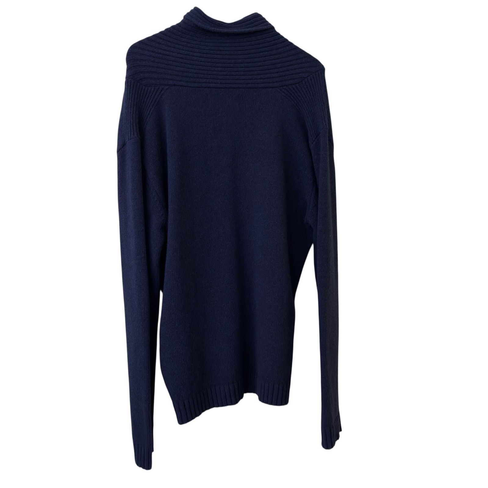 Oliver Spencer Oliver Spencer Lewes Sweater Lambswool Shawl Collar Navy Size US XL / EU 56 / 4 - 6 Thumbnail