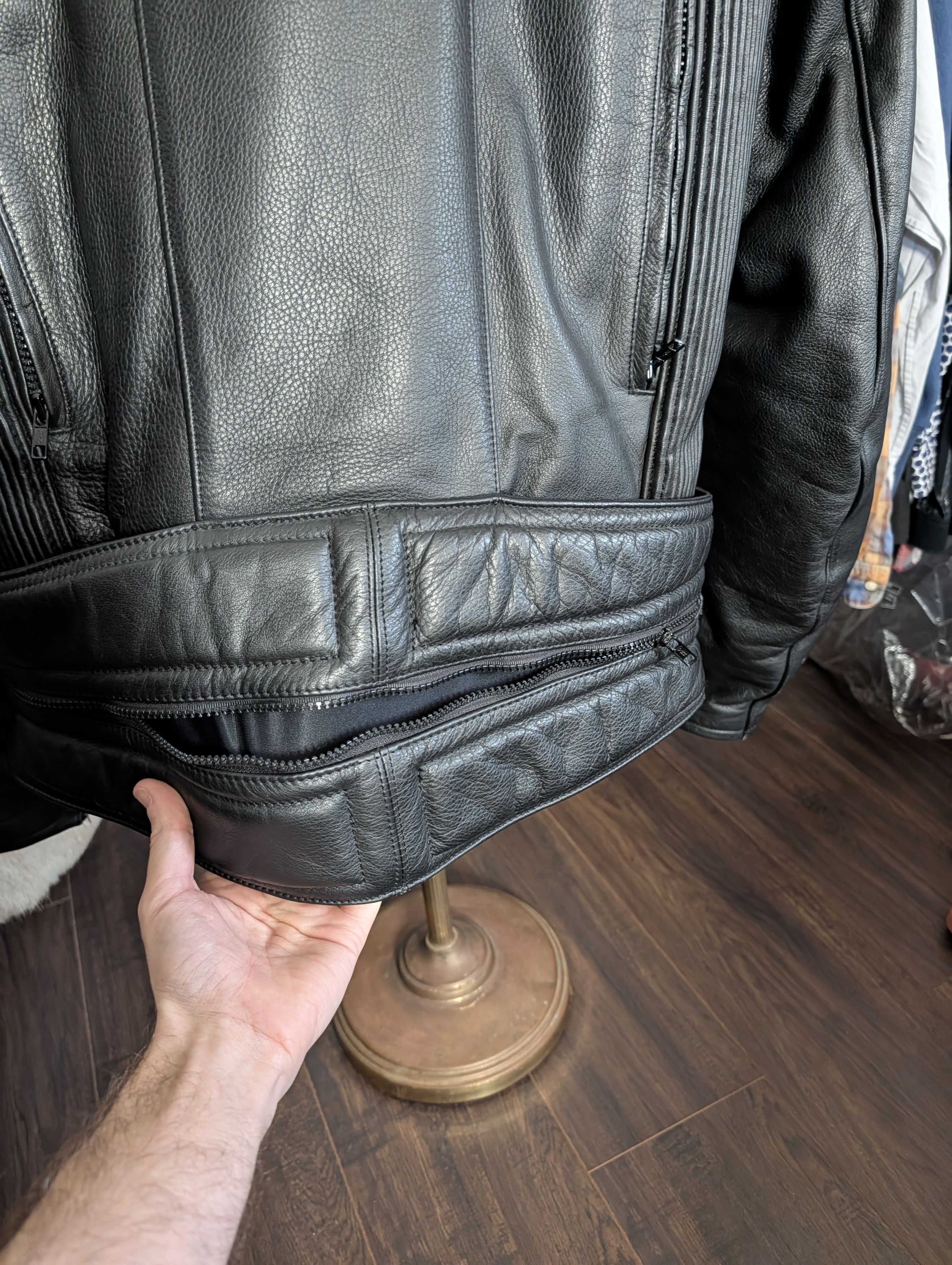 FirstGear Leather padded Thermolite lining armored moto jacket Size US XS / EU 42 / 0 - 10 Thumbnail