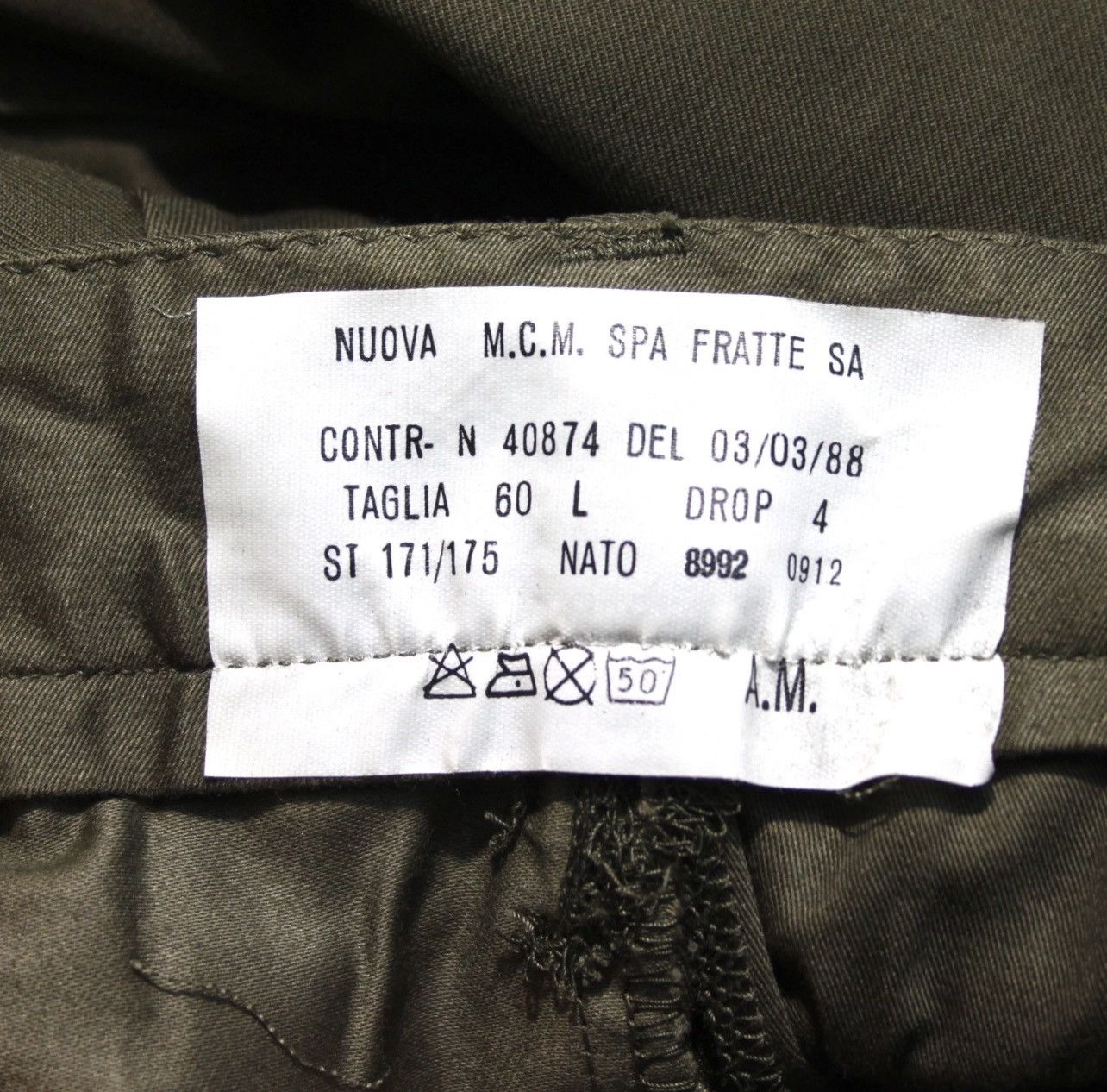 Vintage Vintage Italian Military Combat Trousers Olive W 32x L30 Size US 32 / EU 48 - 8 Thumbnail