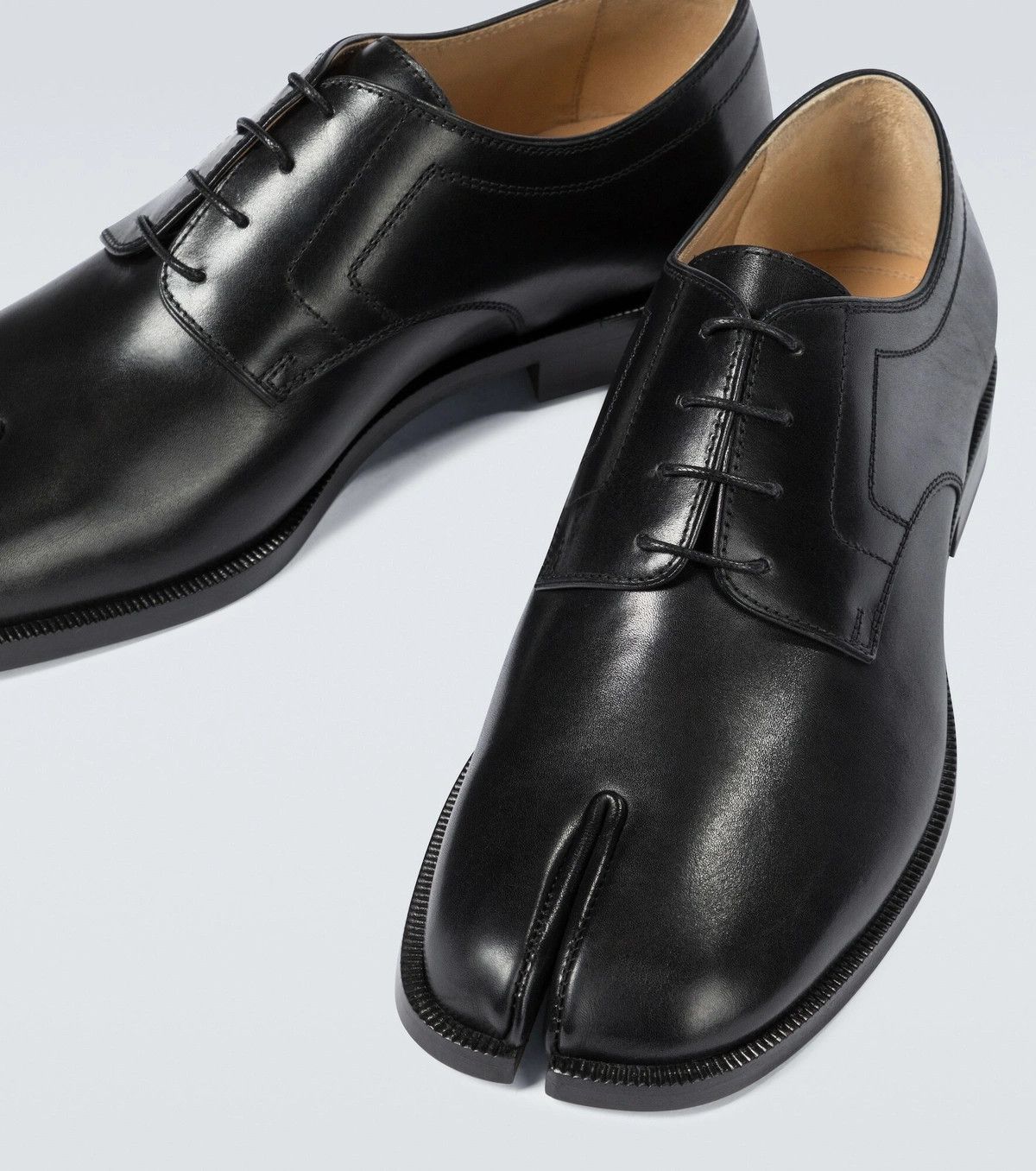 Maison Margiela o1w1db11225 Tabi Derby Shoes in Black Size US 9 / EU 42 - 3 Thumbnail