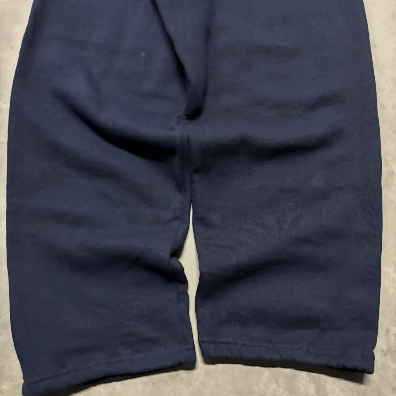 Japanese Brand × Vintage Crazy Vintage 90s Navy Blue Made In USA Essential Sweatpants! Size US 32 / EU 48 - 5 Thumbnail