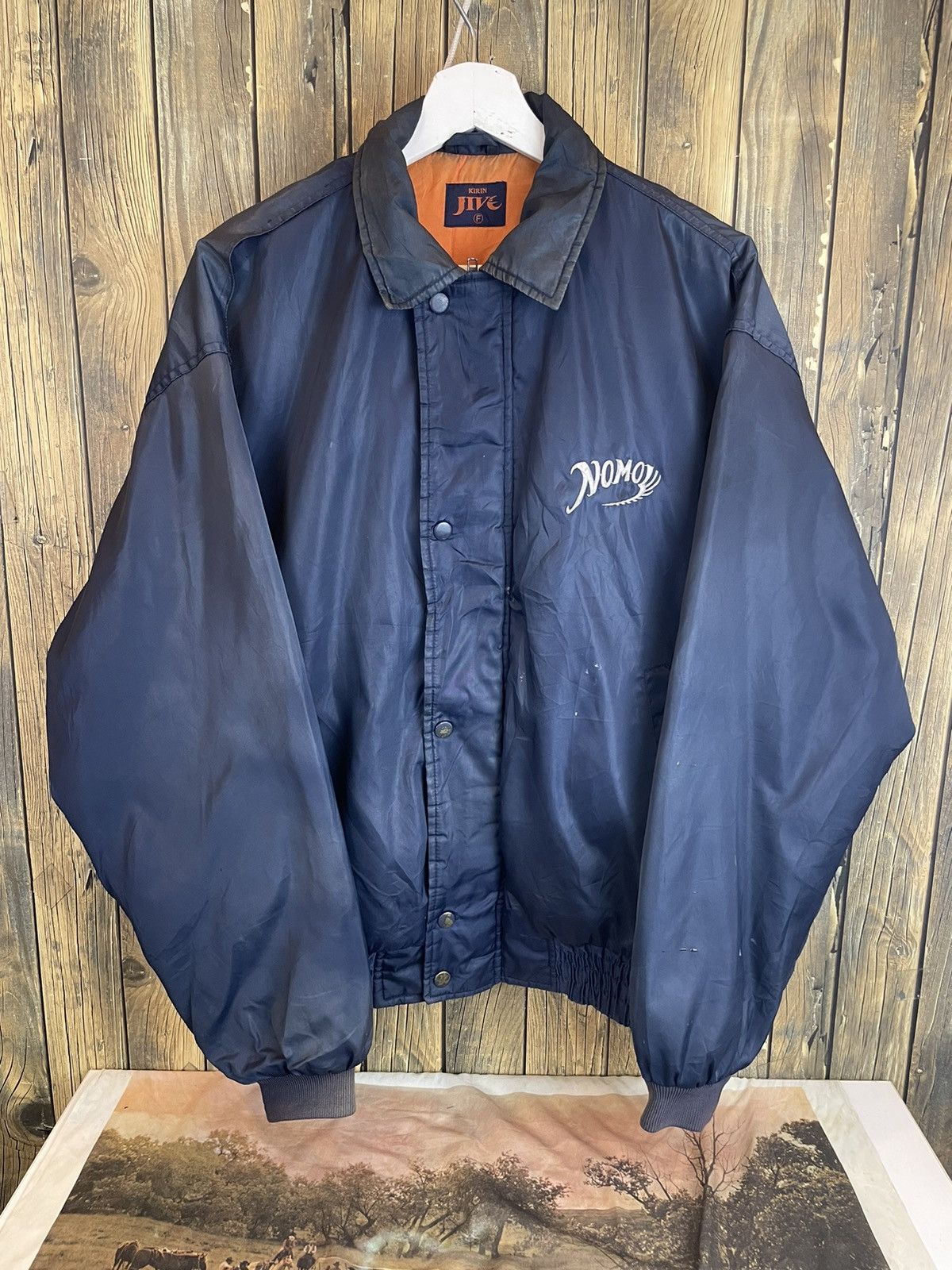 Japanese Brand × Vintage Vintage Kirin Jive Embroidery sun bomber jacket Size US L / EU 52-54 / 3 - 8 Thumbnail