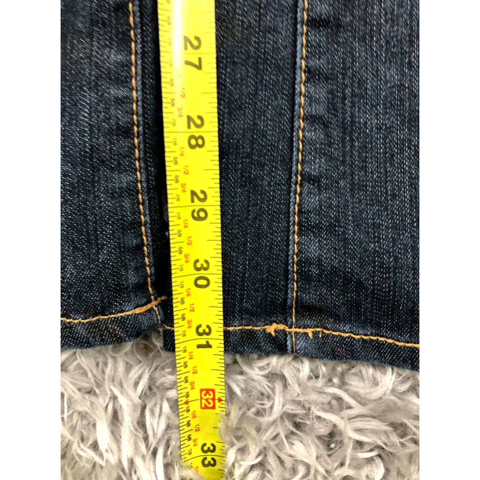 Faded Glory Faded Glory Jeans Bootcut 6 Womens Dark Blue Wash Denim 5-Pocket Regular Fit Belt Loops Mid Rise Curvy N/A Size 28" / US 6 / IT 42 - 3 Thumbnail