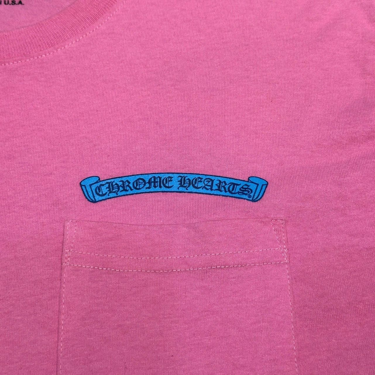 Chrome Hearts CHROME HEARTS Scroll Logo T-Shirt PINK Size M / US 6-8 / IT 42-44 - 4 Thumbnail