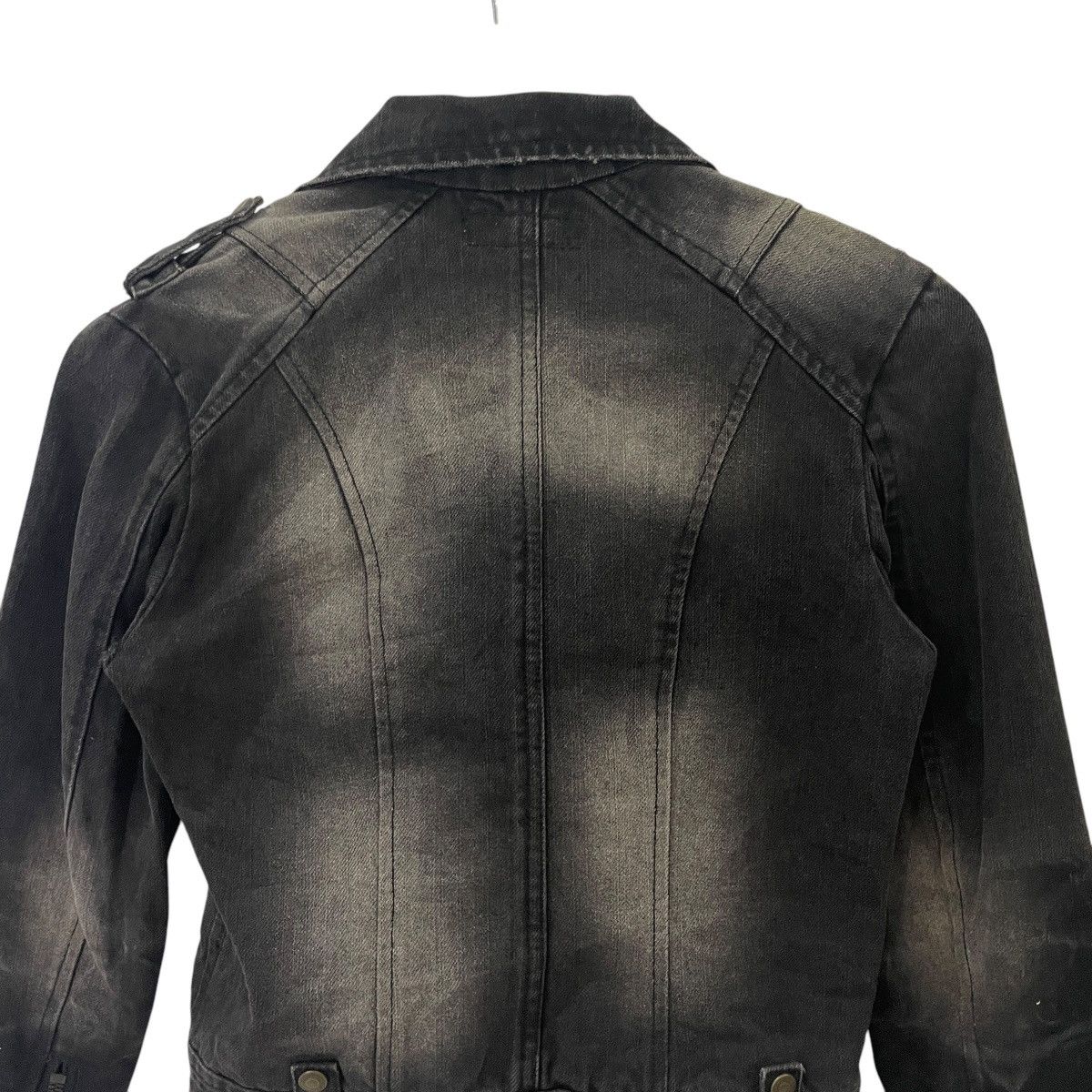 Other Vintage Y2k Magic Square Bikers Denim Jacket Size M / US 6-8 / IT 42-44 - 8 Thumbnail