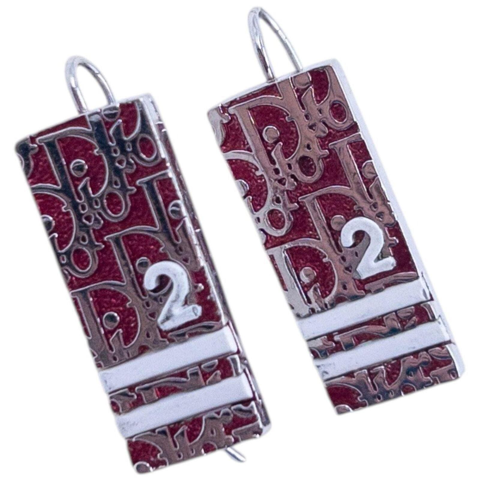Dior Vintage 2000s Dior By John Galliano Monogram Number Earrings Size ONE SIZE - 2 Thumbnail