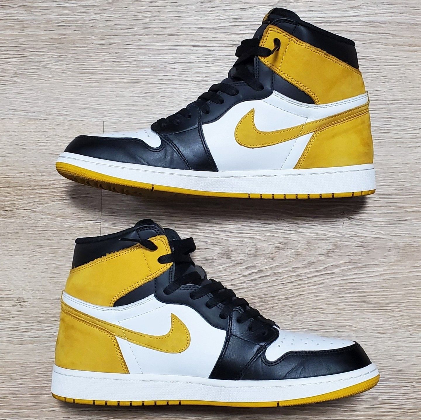 Jordan Brand × Nike Size 12.5 Jordan 1 High Best Hand In Game Yellow Ochre 2018 Size US 12.5 / EU 45-46 - 5 Thumbnail