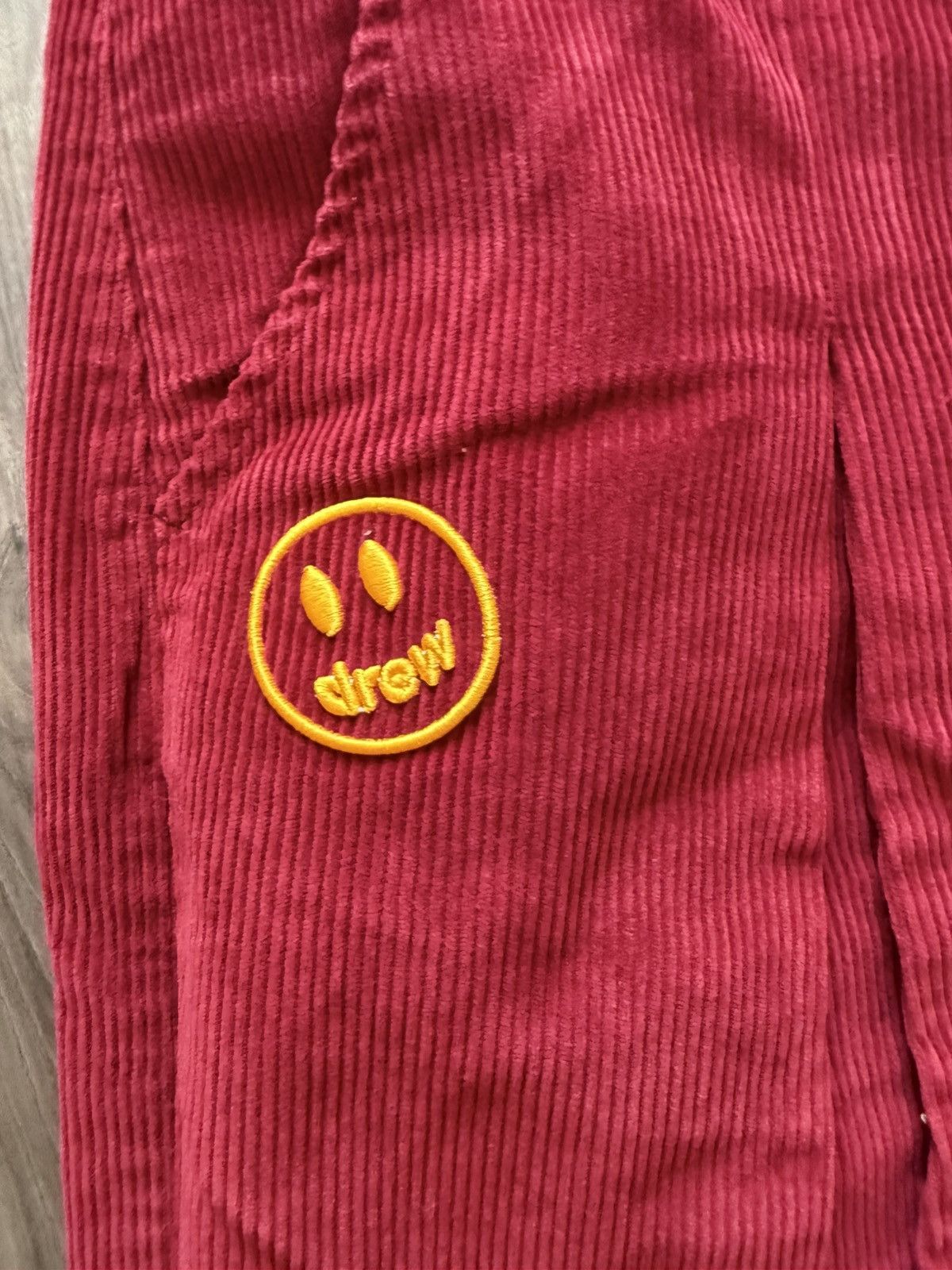 Drew House Drew House Corduroy Pants Burgandy Wide Leg Smiley Size 36 Size US 32 / EU 48 - 2 Thumbnail
