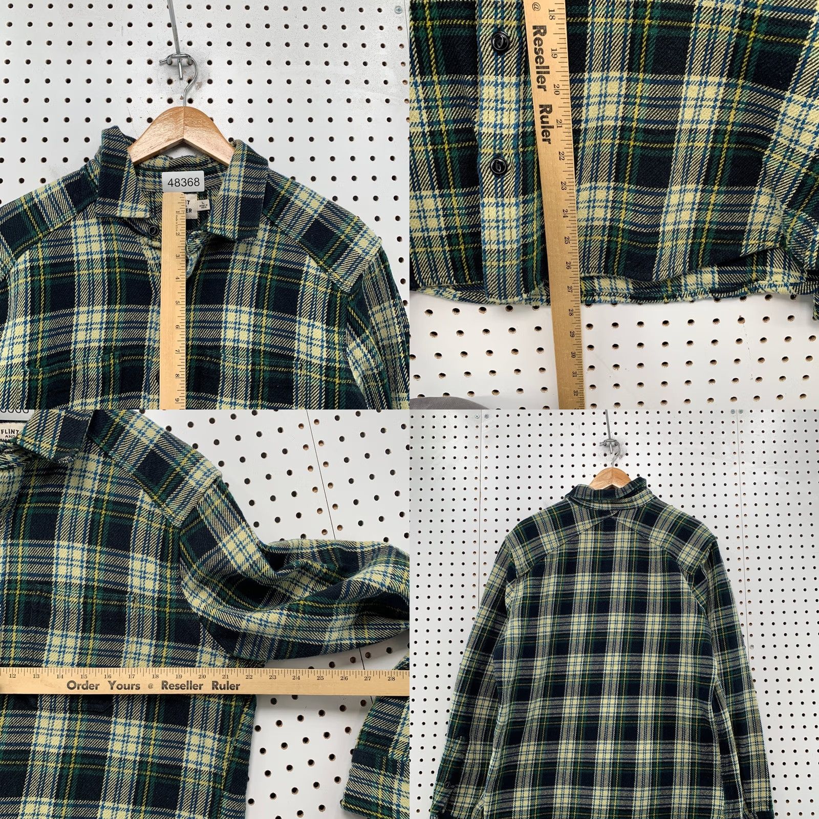 Flint And Tinder Flint Tinder Button-Up Shirt Mens Large Green Plaid Heavyweight Cabin Flannel USA Size US L / EU 52-54 / 3 - 9 Thumbnail