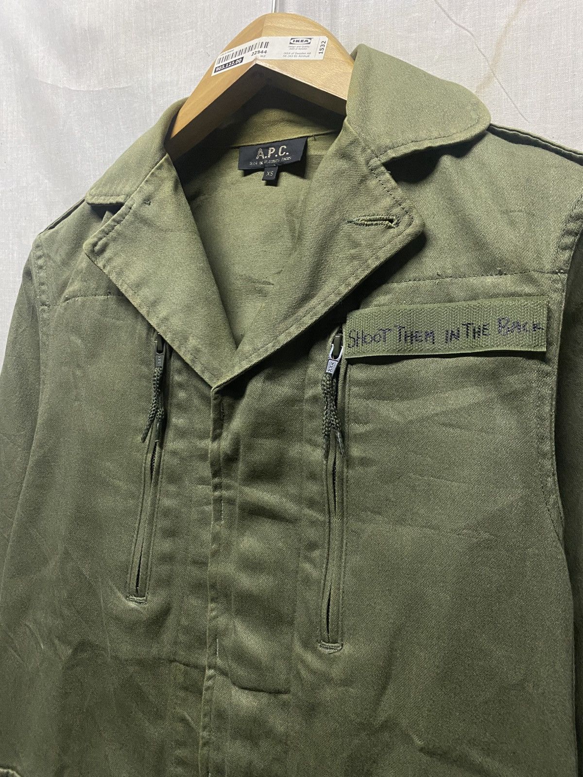 A.P.C. × Vintage APC Shoot Them In The Back Military Jacket Size US XS / EU 42 / 0 - 2 Thumbnail