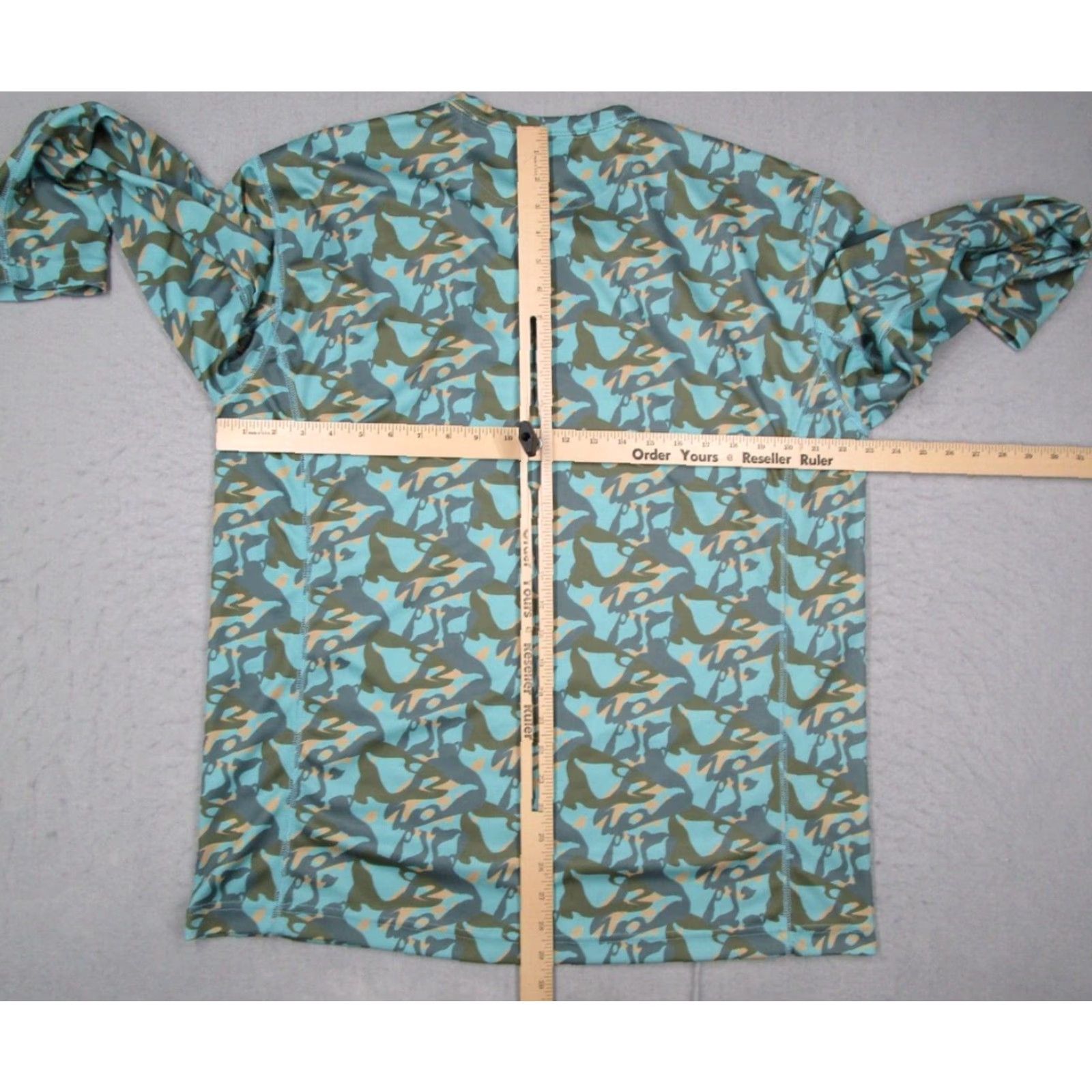 Vintage Grundens Mens Large Blue Camo Long Sleeve Crew Neck Shirt Size US L / EU 52-54 / 3 - 5 Thumbnail