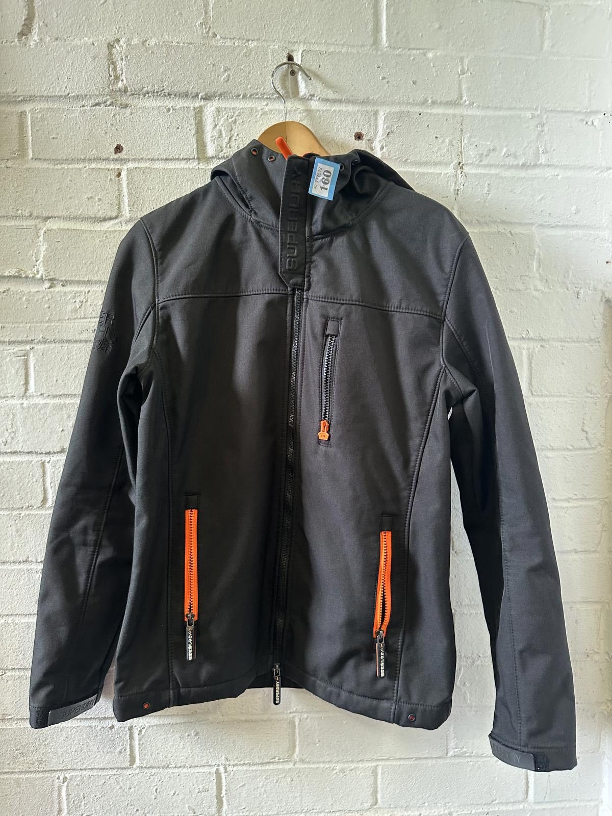 Superdry Superdry Black Hooded Jacket with Orange Accents Size US M / EU 48-50 / 2 - 1 Thumbnail