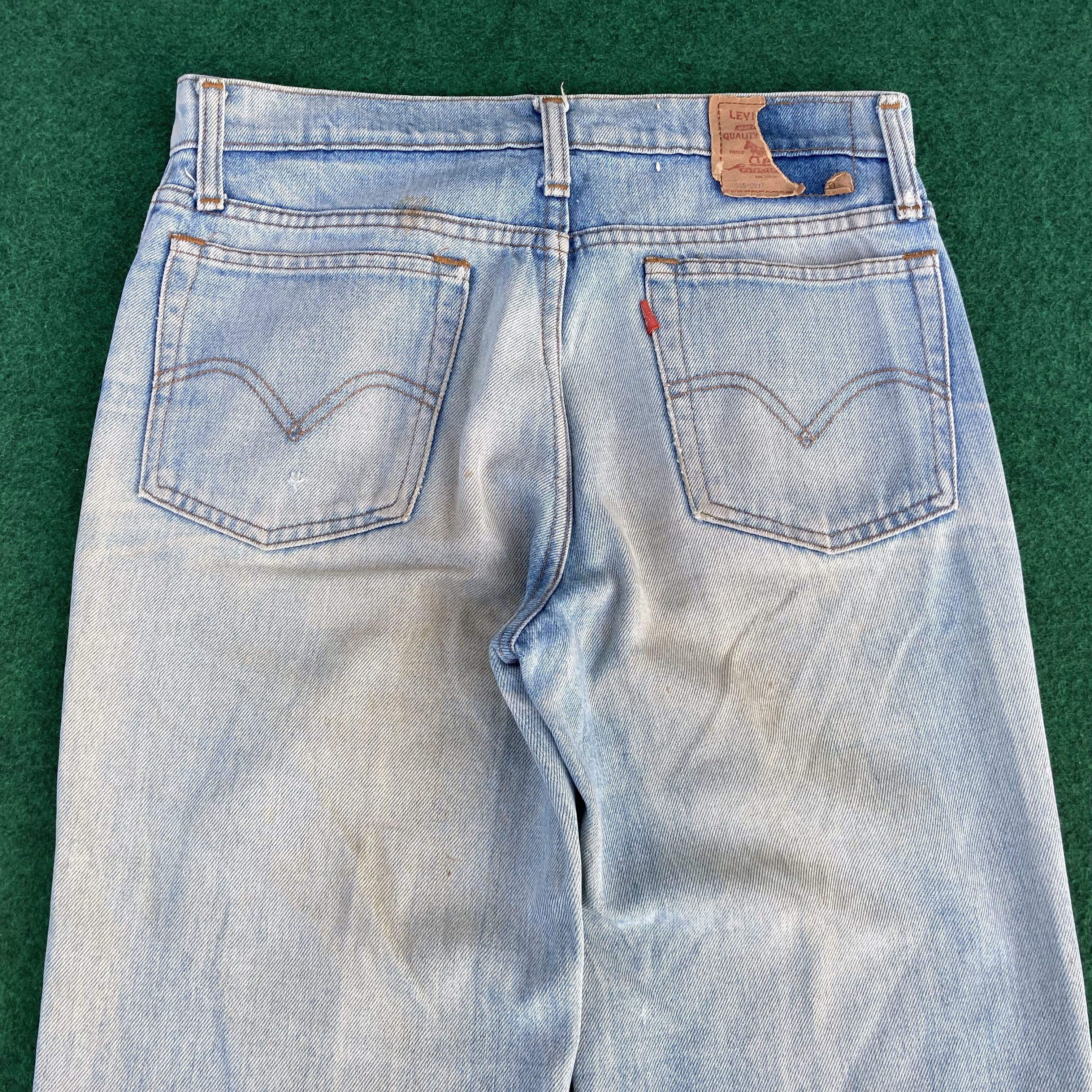 Levi's × Vintage Vtg Levis 505 Denim Ripped 90s Punk Jeans Size US 30 / EU 46 - 15 Thumbnail