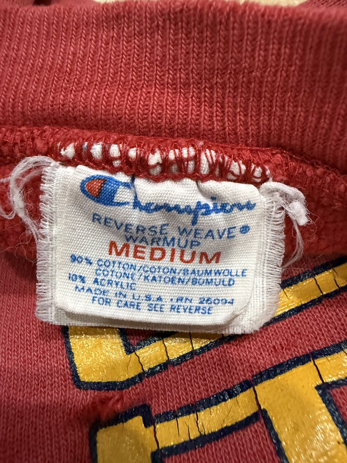 Champion VINTAGE CHAMPIONS REVERSE WEAVE DISTRESSED SWEATSHIRT Size US M / EU 48-50 / 2 - 11 Thumbnail