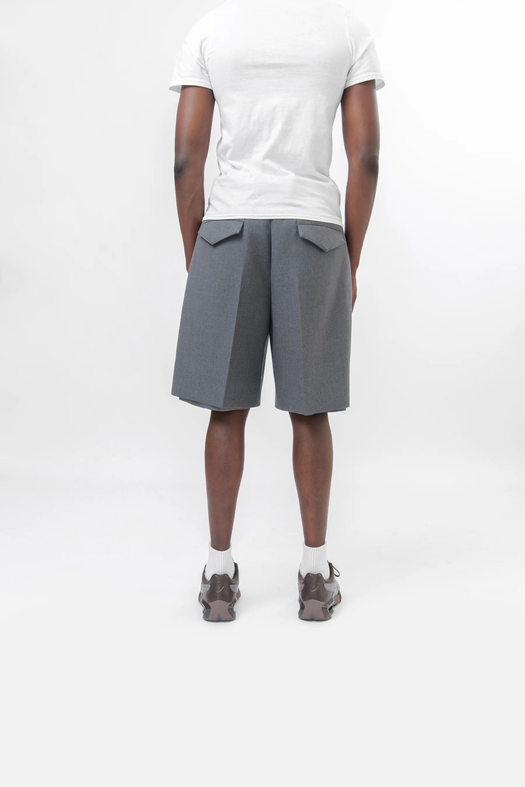 Jil Sander o1y1124 Double Face Fine wool Shorts in Grey Size US 32 / EU 48 - 3 Thumbnail