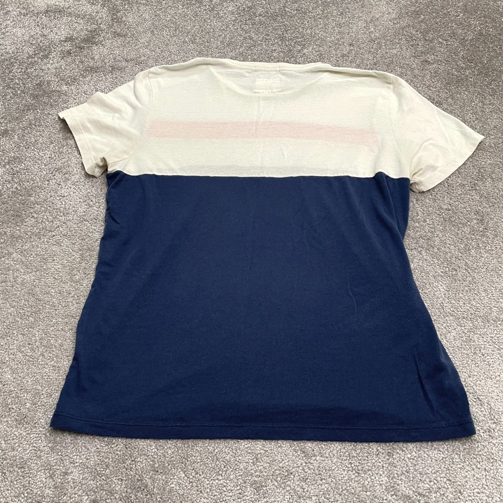 Marine Layer Marine Layer T-Shirt Men L Crew Neck Short Sleeve White Blue Red Multicolor Cotton Blend Logo Classic Outdoor 90s (if applicable) Mens Size US L / EU 52-54 / 3 - 2 Thumbnail