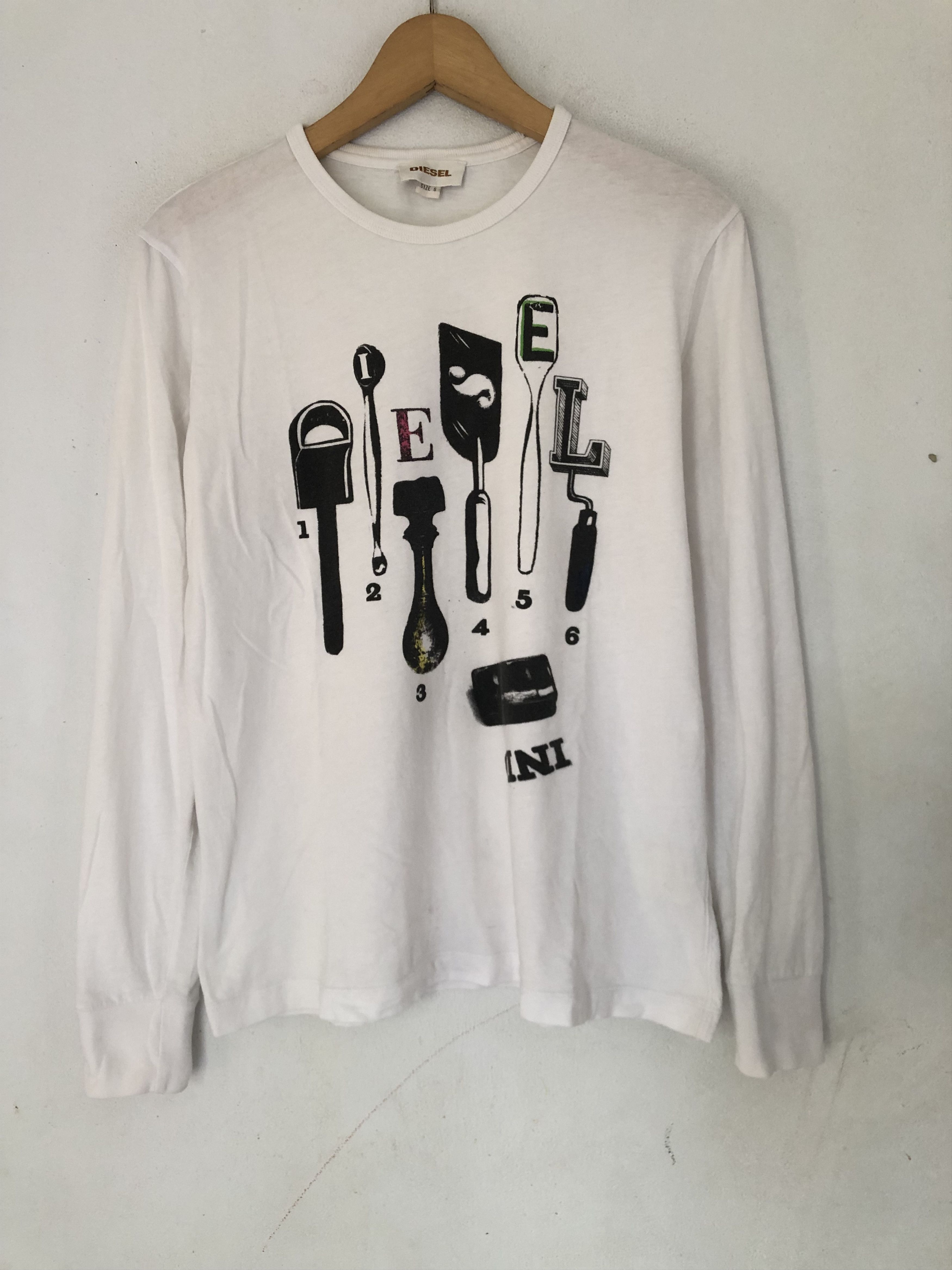 Diesel Diesel Longsleeve Graphic Big Print Size US S / EU 44-46 / 1 - 1 Preview
