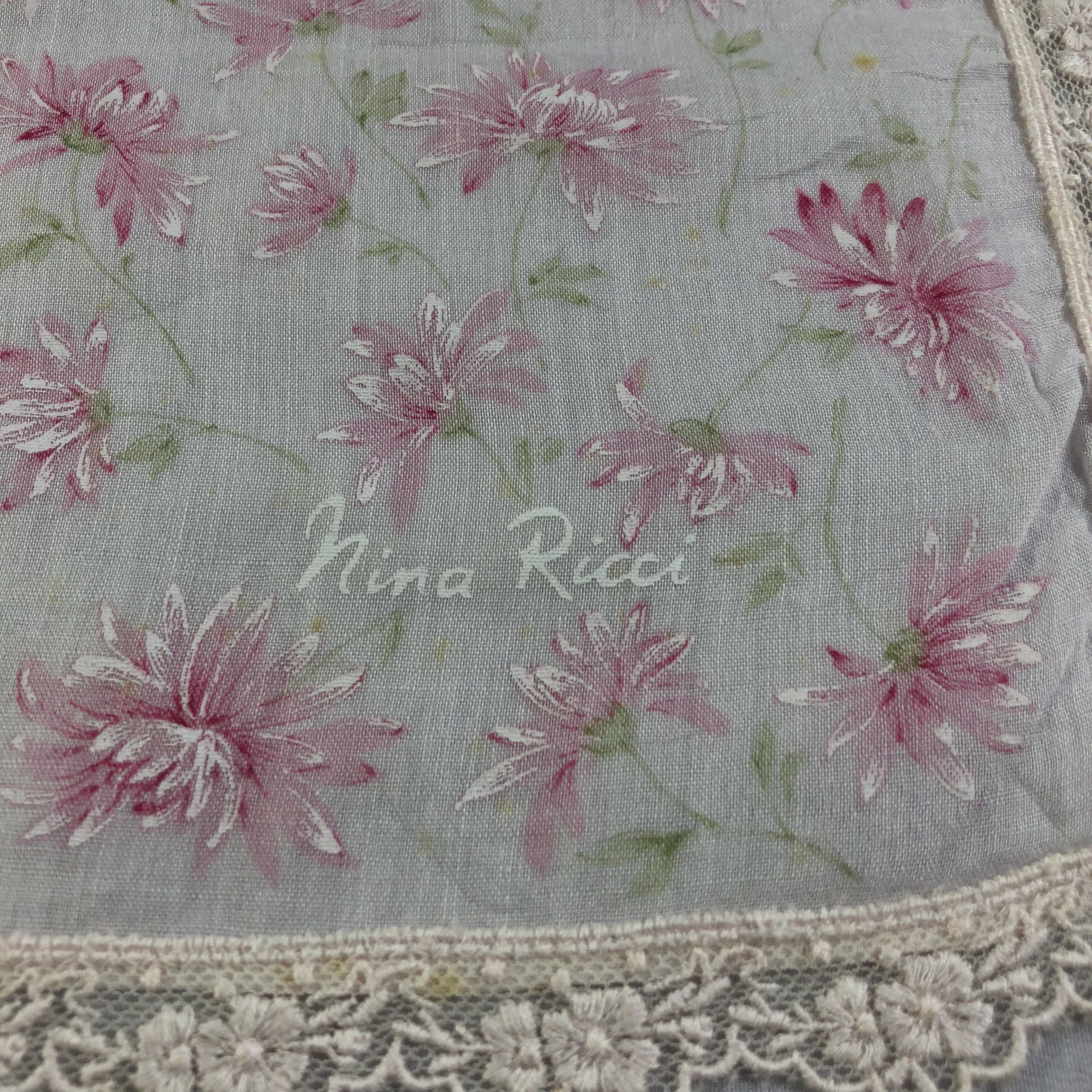 Nina Ricci Nina Ricci Floral Handkerchief Neckerchief Bandana H2004 Size ONE SIZE - 4 Thumbnail