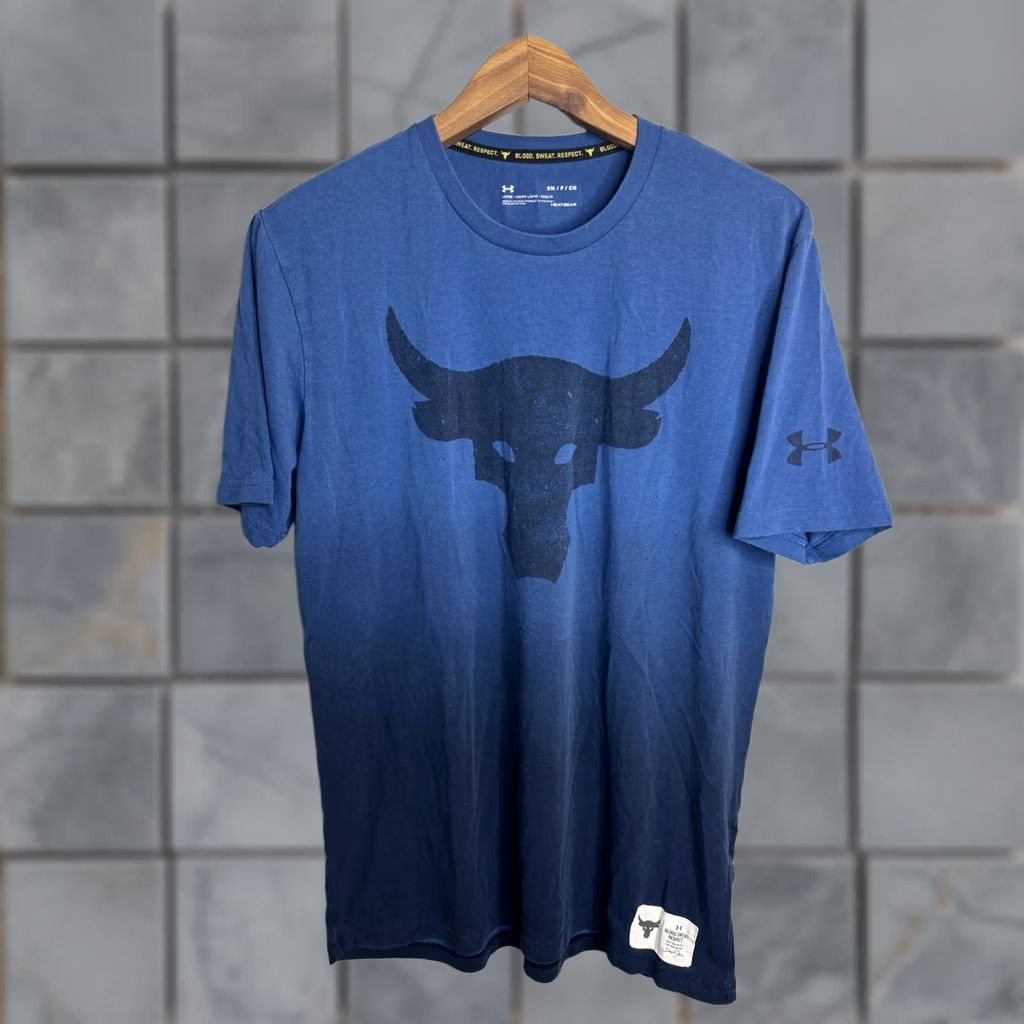 Under Armour Under Armour Project Rock Shirt Mens Small Blue HeatGear Blood Sweat Respect Tee Size US S / EU 44-46 / 1 - 1 Thumbnail