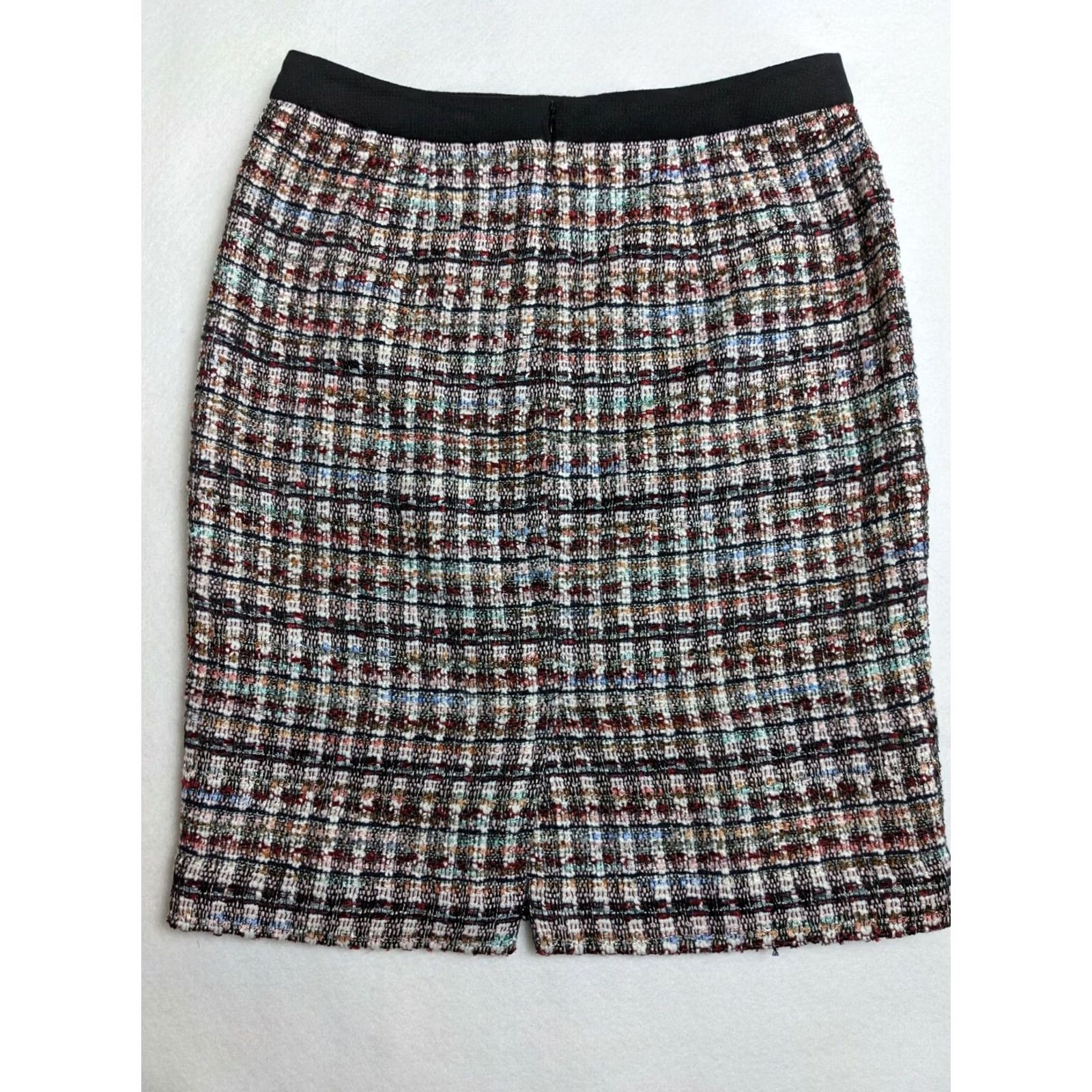 Talbots TALBOTS Skirt Plaid Pencil Straight Lining Knit Petite 6P Multicolor Womens Carded Brand Size 28" / US 6 / IT 42 - 2 Thumbnail