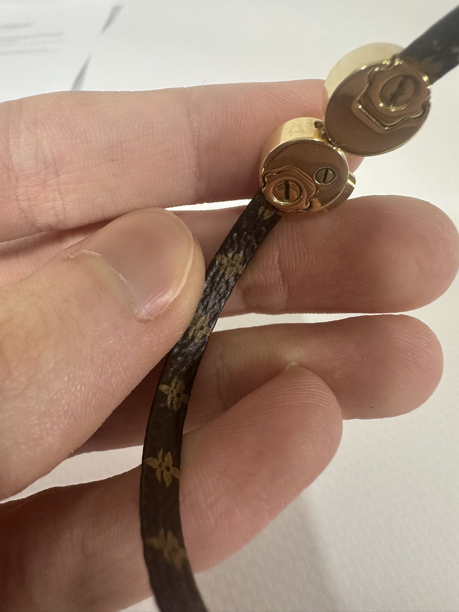 Louis Vuitton Louis Vuitton Historic Bracelet LV Mini Monogram Brown Size ONE SIZE - 7 Thumbnail