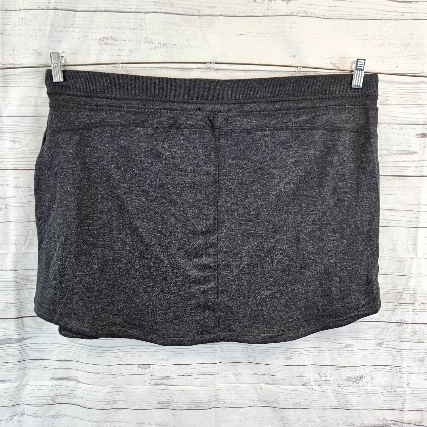 Vintage Peace & Pearls Skirt 2X Gray Solid Pockets Drawstring Short Pencil Womens Size 40" / US 18 - 3 Thumbnail