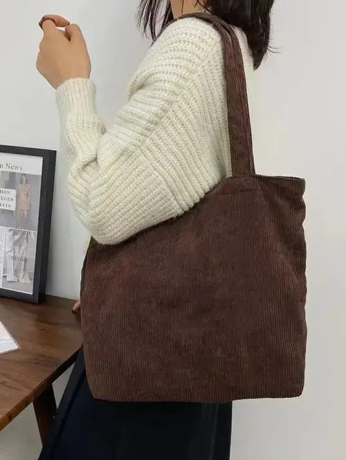 Tote Bag Vintage Japananese Brand Corduroy in Brown, Men's