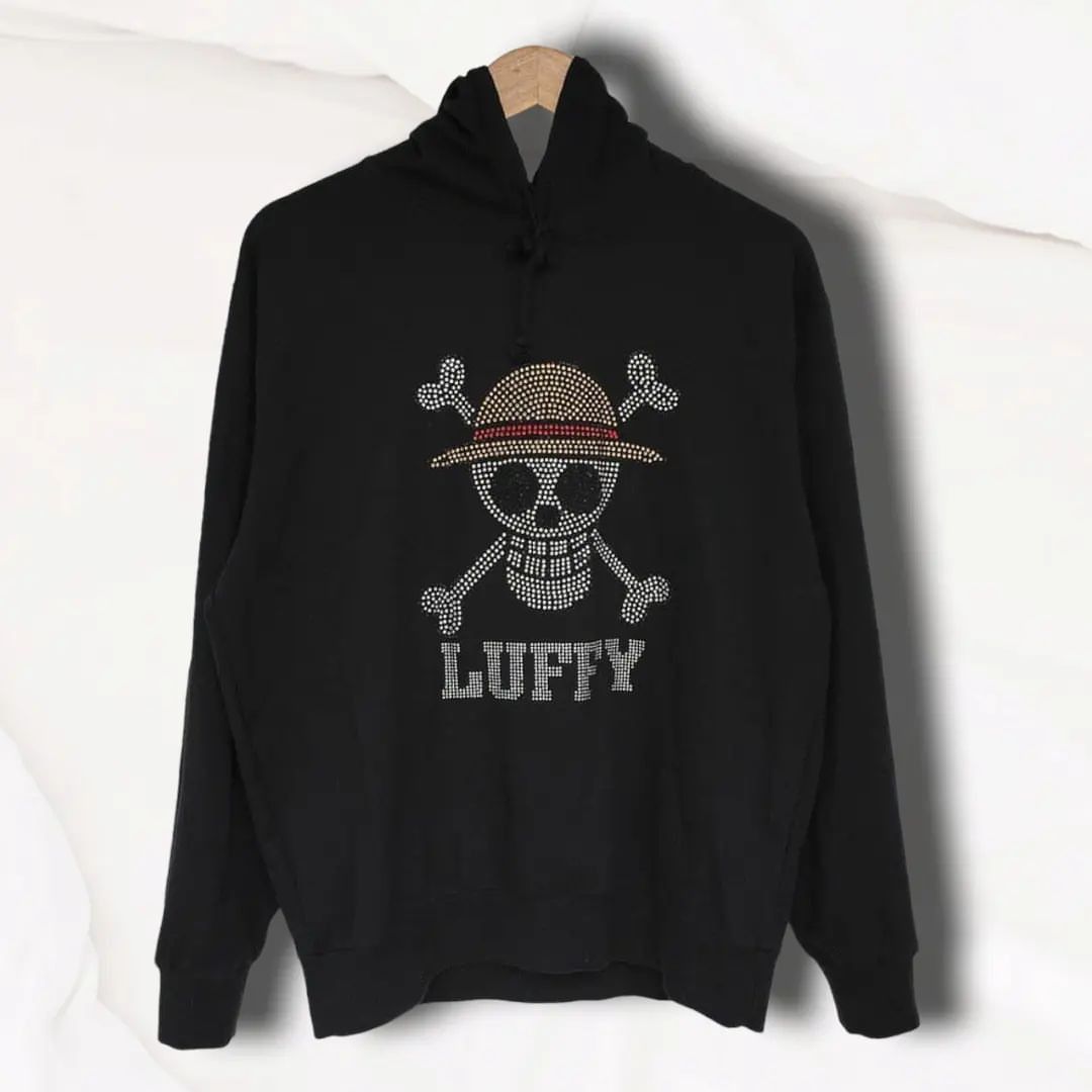 Luffy Swarovski black Hoodie
