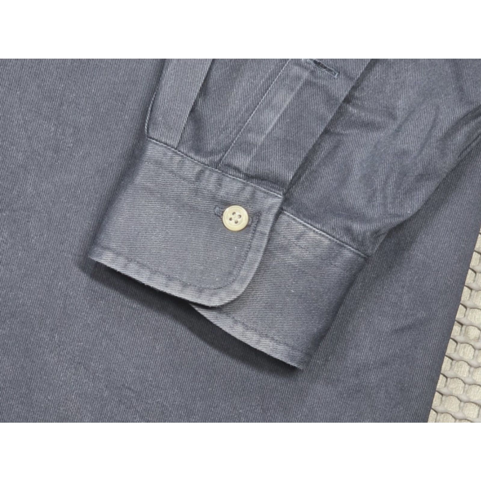 Polo Ralph Lauren VINTAGE Ralph Lauren Sport Button-Up Shirt 90s Blue Polo Twill Heavyweight Logo Embroidered 100% Cotton L Mens Size US L / EU 52-54 / 3 - 6 Thumbnail