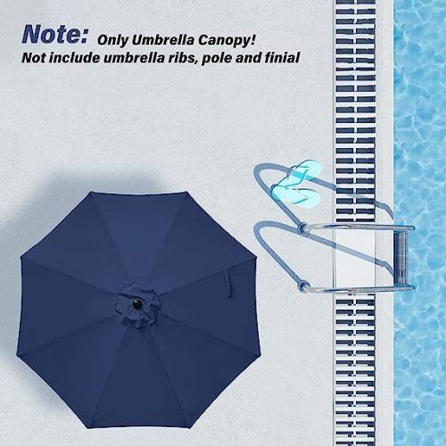 Designer × Homemade 9' Patio Umbrella Replacement Canopy Outdoor Table Market Ya Size US L / EU 52-54 / 3 - 7 Thumbnail