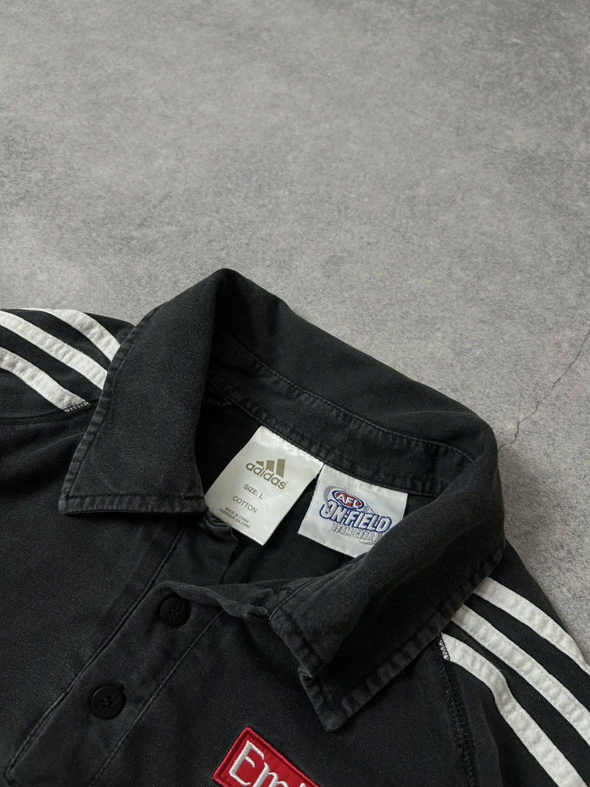 Adidas Vintage Adidas x AFL Collingwood long-sleeved mens Size US L / EU 52-54 / 3 - 3 Thumbnail