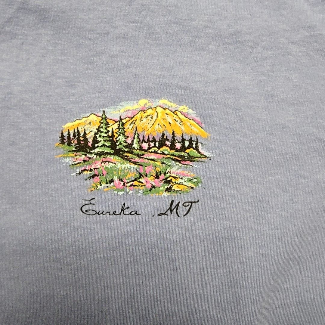 Vintage Vintage Eureka Montana Shirt Women's XL Blue Graphic Tee 90s Size XL / US 12-14 / IT 48-50 - 2 Thumbnail