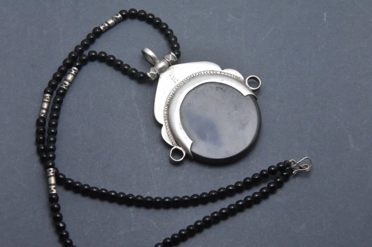 Jewelry × Vintage Necklace Silver Pendant Black Beads Tuareg Size ONE SIZE - 6 Thumbnail