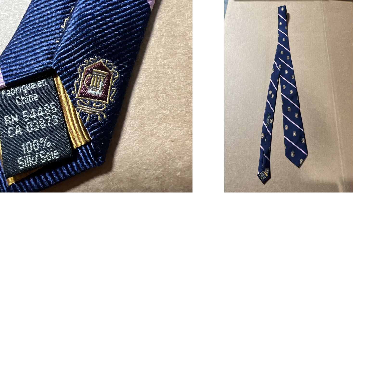 American Eagle Outfitters American Eagle Outfitters Men's Silk Tie Old School Navy/Pink Designer Classic Size ONE SIZE - 8 Thumbnail