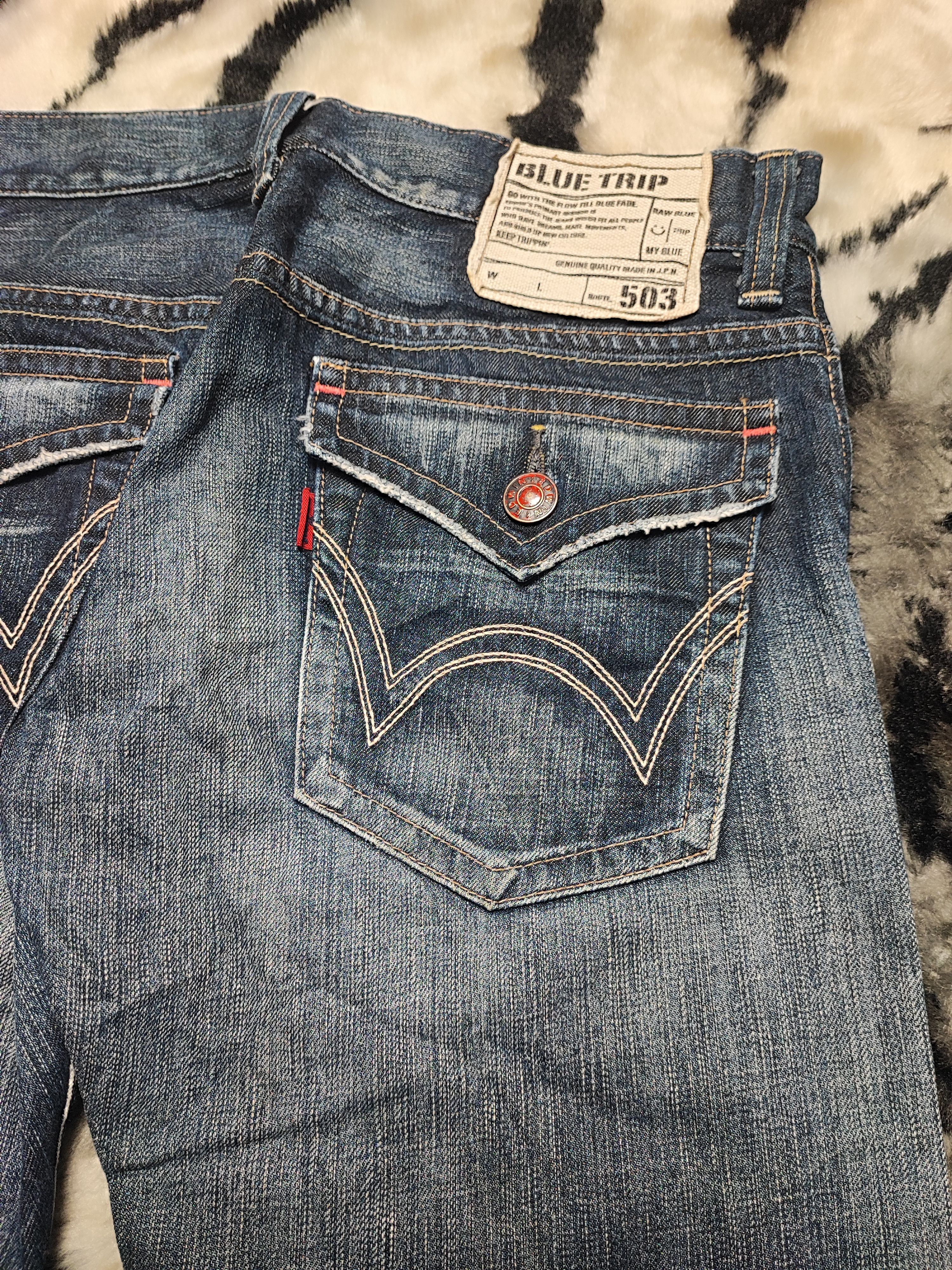 Edwin Edwin 503 Blue Trip Japan Distressed Jeans Size US 32 / EU 48 - 17 Thumbnail