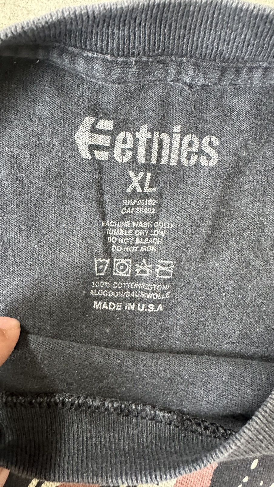Etnies VINTAGE ETNIES SKATEBOARDING TEE Size US L / EU 52-54 / 3 - 4 Thumbnail