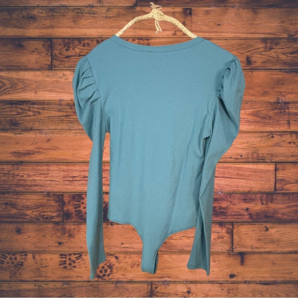 Other Reoria Blue Puffed Sleeve Bodysuit Large Size L / US 10 / IT 46 - 2 Thumbnail